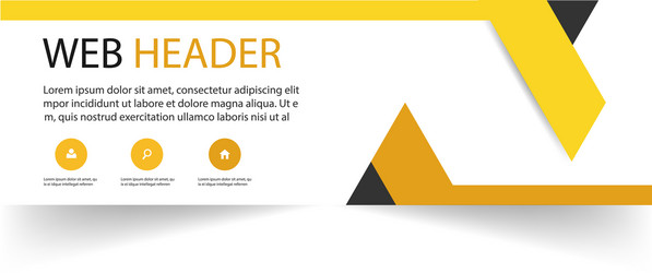 web header abstract yellow black background vector image