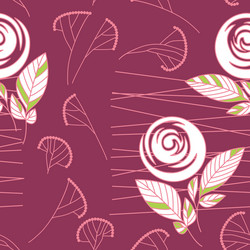 seamless vintage rose pattern background vector