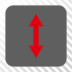 vertical flip rounded square button vector image