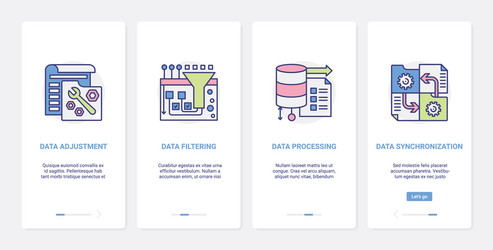 Data Processing & Technology UI vector image