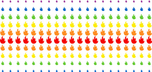 fire flame shape halftone spectral array vector image