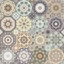 set of octagonal and square patterns vector