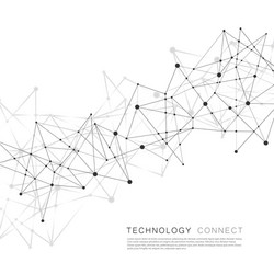 Abstract connect line on science background vector