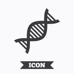 Dna sign icon deoxyribonucleic acid symbol vector