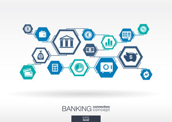 Banking Network Connection Abstract vector image