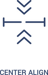 center align concept 2 colored icon simple line vector image