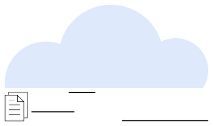 cloud storage concept with document upload vector image