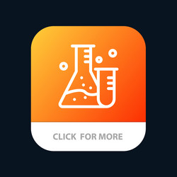 flask tube lab science mobile app button android vector