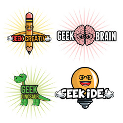 geek design identity concept vector image