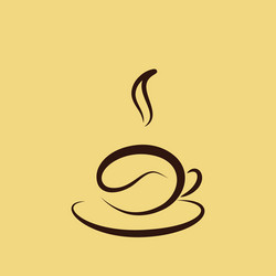 Icon of a coffee cup vector