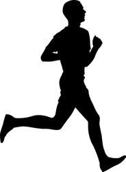 Running Silhouettes - Speed & Motion Vector Image