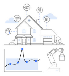 smart home automation and iot integration vector image