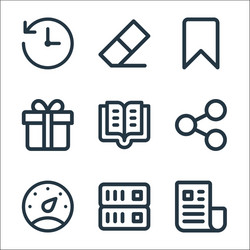 user interface line icons linear set quality vector image