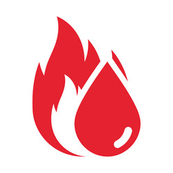abstract red flame and drop design element vector image