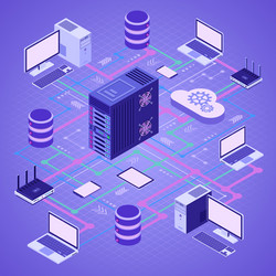 Cloud Computing Network Technology vector image