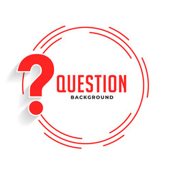 help and support question mark background in red vector image