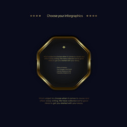 nice golden polygon shapes button web design vector image