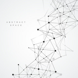 abstract connect line on science background vector image