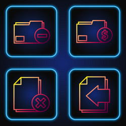 set line next page arrow delete file document vector image