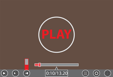 video player template for web and mobile apps vector image
