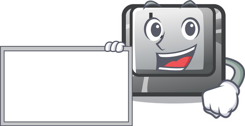 with board button l attached to character keyboard vector image