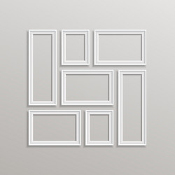 Blank picture frame template composition Vector Image