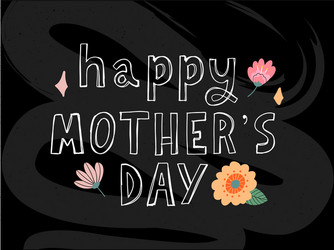 Happy mothers day greeting card with typographic vector