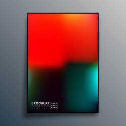 Poster with colorful gradient texture design vector