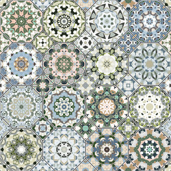 set of octagonal and square patterns vector image