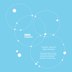abstract background with circles and dots connect vector image