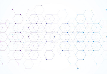 abstract hexagonal molecular structures vector image