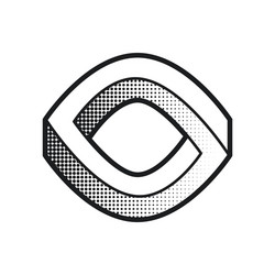 impossible shape optical web design element line vector image