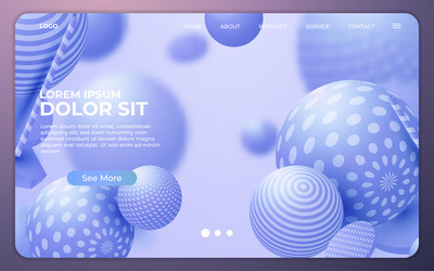 landing page abstract background website template vector