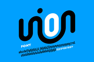 linked letters font design union alphabet vector image