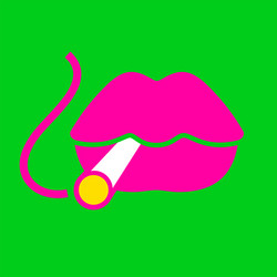 Pop art bright lip comics woman mouth vector