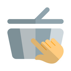 select and drag basket through the pointer vector image