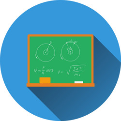 flat design icon of classroom blackboard in ui vector image