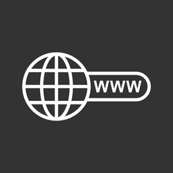 go to web icon internet flat for website on black vector image