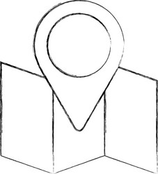 paper map with pointer vector image