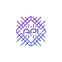 api technology and software development icon vector image