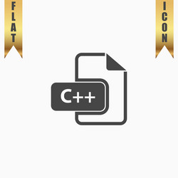 C development file format flat icon vector