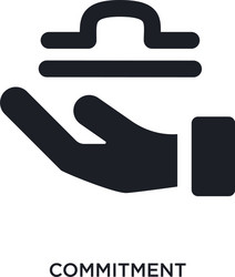 commitment isolated icon simple element from vector image