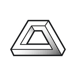 impossible shape optical web design element line vector image