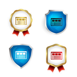 abstract website design badge and label collection vector image