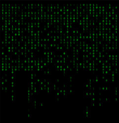 binary falling numbers like matrix green 01 vector