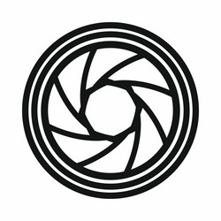 camera shutter aperture icon simple style vector image