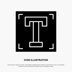 designer font path program text solid glyph icon vector image