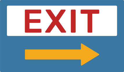 fire exit icon simple flat element from vector image