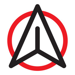 location arrow icon gps - pointer vector image