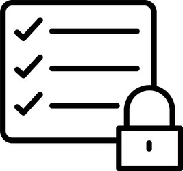 secure checklist vector image